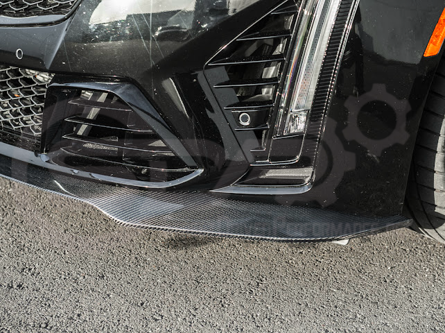 2022-PRESENT CADILLAC CT5-V BLACKWING SEDAN | FACTORY STYLE CARBON FIBER FRONT LIP SPLITTER GROUND EFFECTS